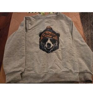 NWOT Kids Vintage Chicago Bear Graphic Sweatshirt Gray Size 90 (2T)
